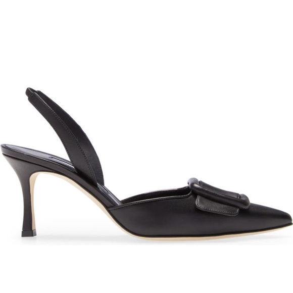 NEW Manolo Blahnik Maysli Buckle Slingback Pointed Toe Pump - Picture 6 of 10